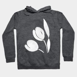 Tulips White - Full Size Image Hoodie